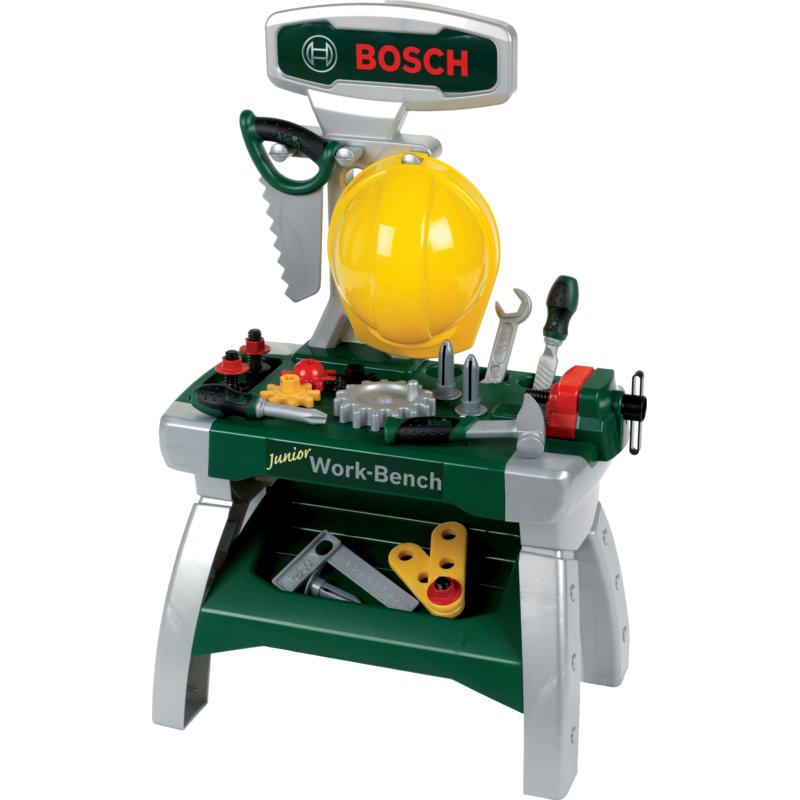 Werkbank BOSCH Junior Spielzeug – Mit Helm & Zubehör