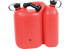 Roter Doppelkanister 5,5 L und 3 L für Benzin und Öl mit Tragegriff
