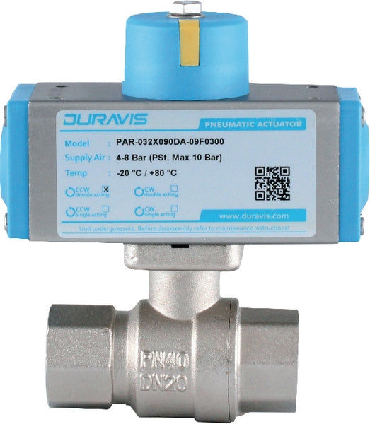Duravis Pneumat. Kugelhahn 1/2" d.w.