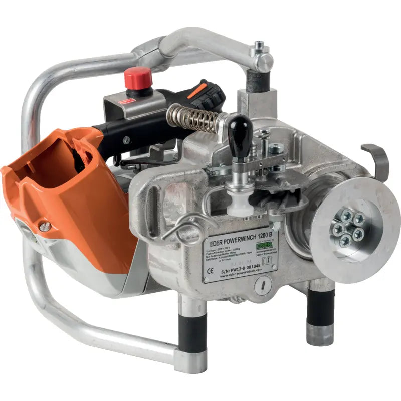 EDER Akku Spillwinde 1200B 1200 kg Seilwinde mit Stihl Akkumotor mobil Forst