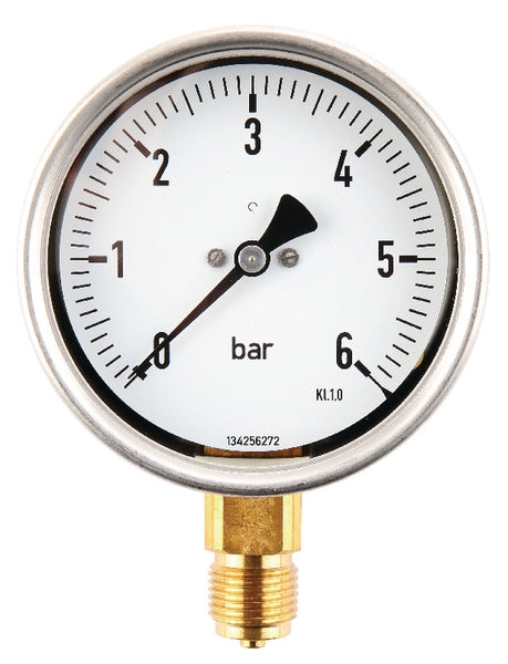 ET Manometer Ø100 0-6bar ½" unten