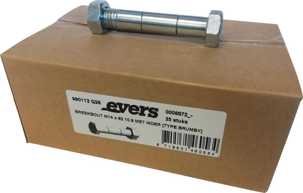 Evers Scherschraube mit Mutter (25x), M14x82, 10.9, TYP BRUMBY