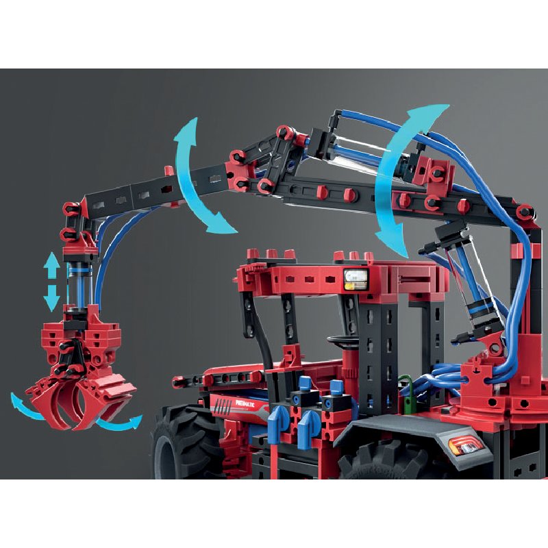 Fischertechnik 6-in-1 Traktor-Set mit Kran – Kreativbaukasten