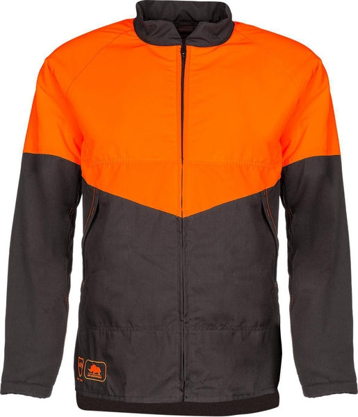 Forstjacke, orange-grau, Größe L, SIP