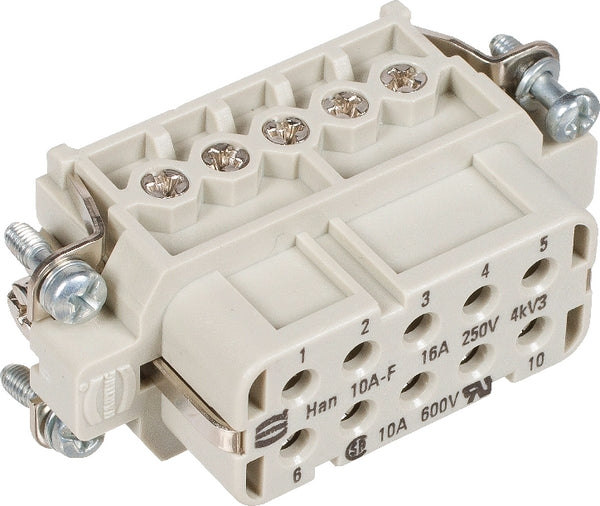 Harting Buchseneinsatz A 10P Schraubanschl.