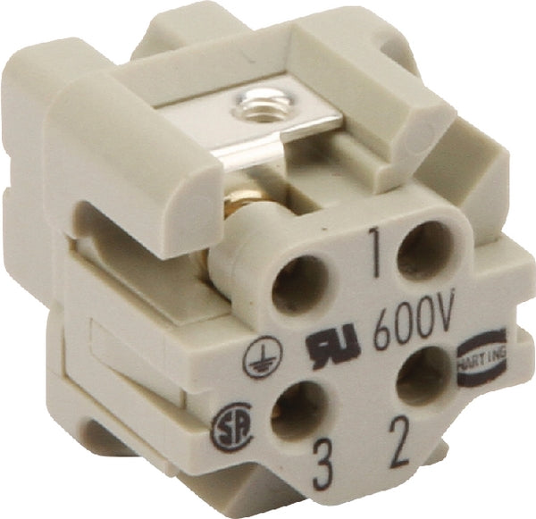 Harting Buchseneinsatz A 3P Schraubanschl.