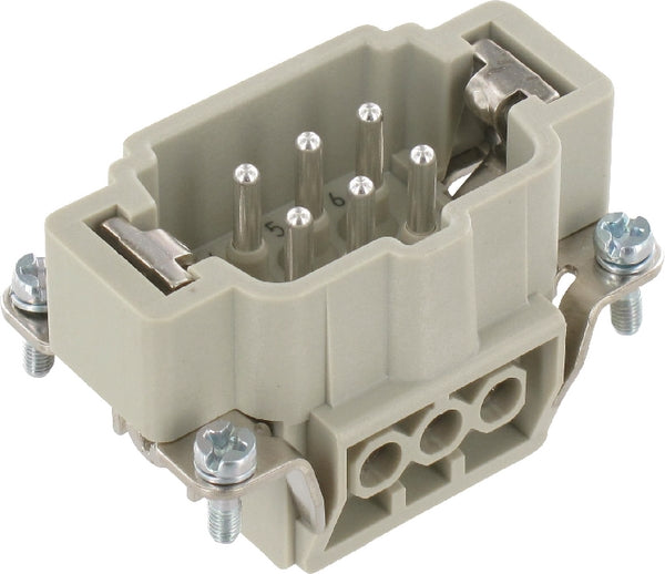 Harting Stifteinsatz E 6P Schraubanschl.