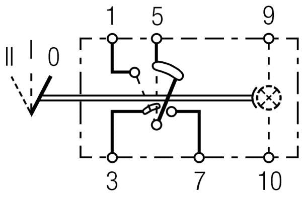 Hella Wippschalter, II+I-0, 6-pol