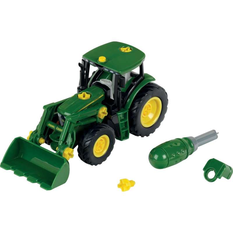 Abenteuer-Traktor John Deere mit Frontlader – Maßstab 1:24