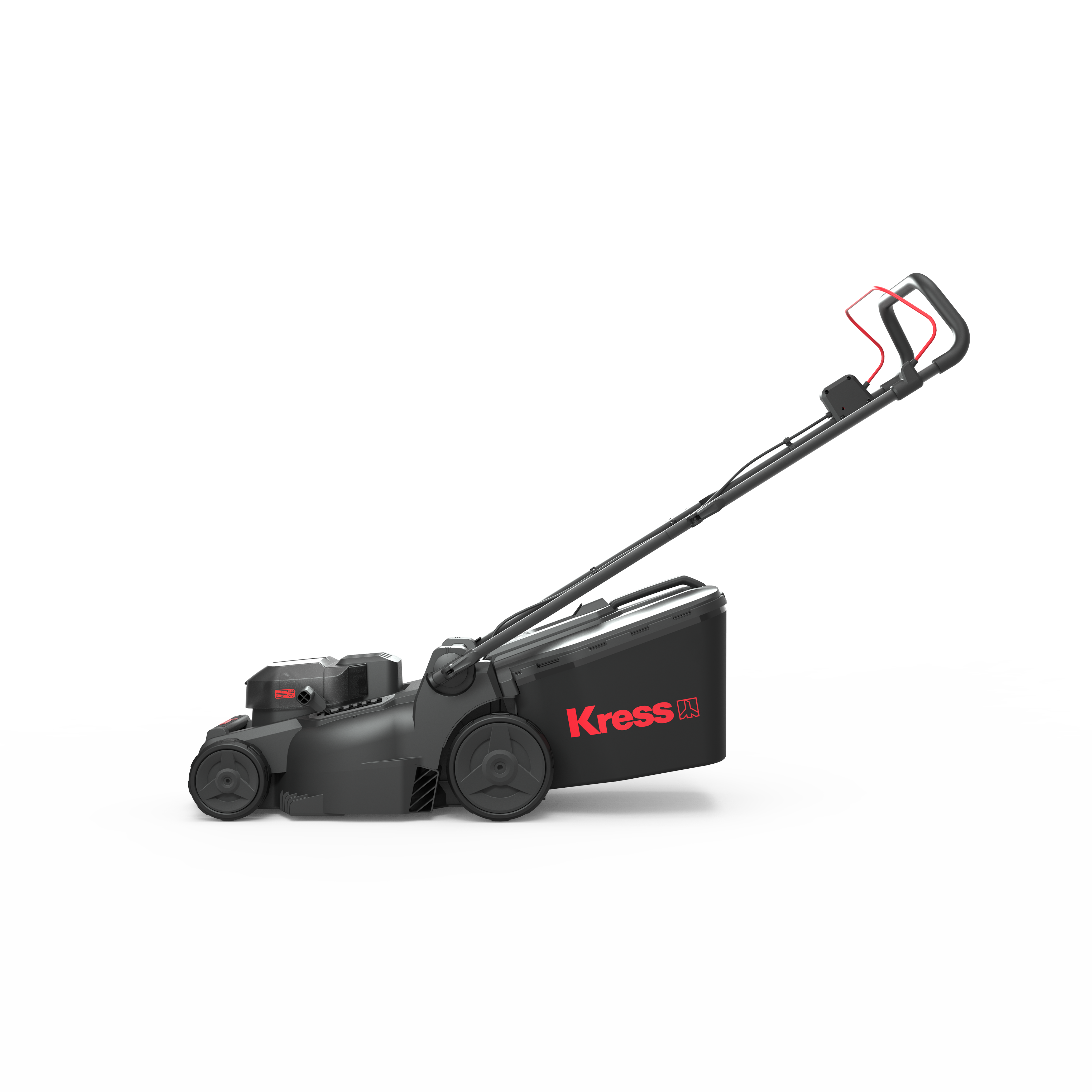 Kress Akku Rasenmäher SET (inkl. 4x Akkus und Doppelladegerät) mit Antrieb 37 cm - KG745.9