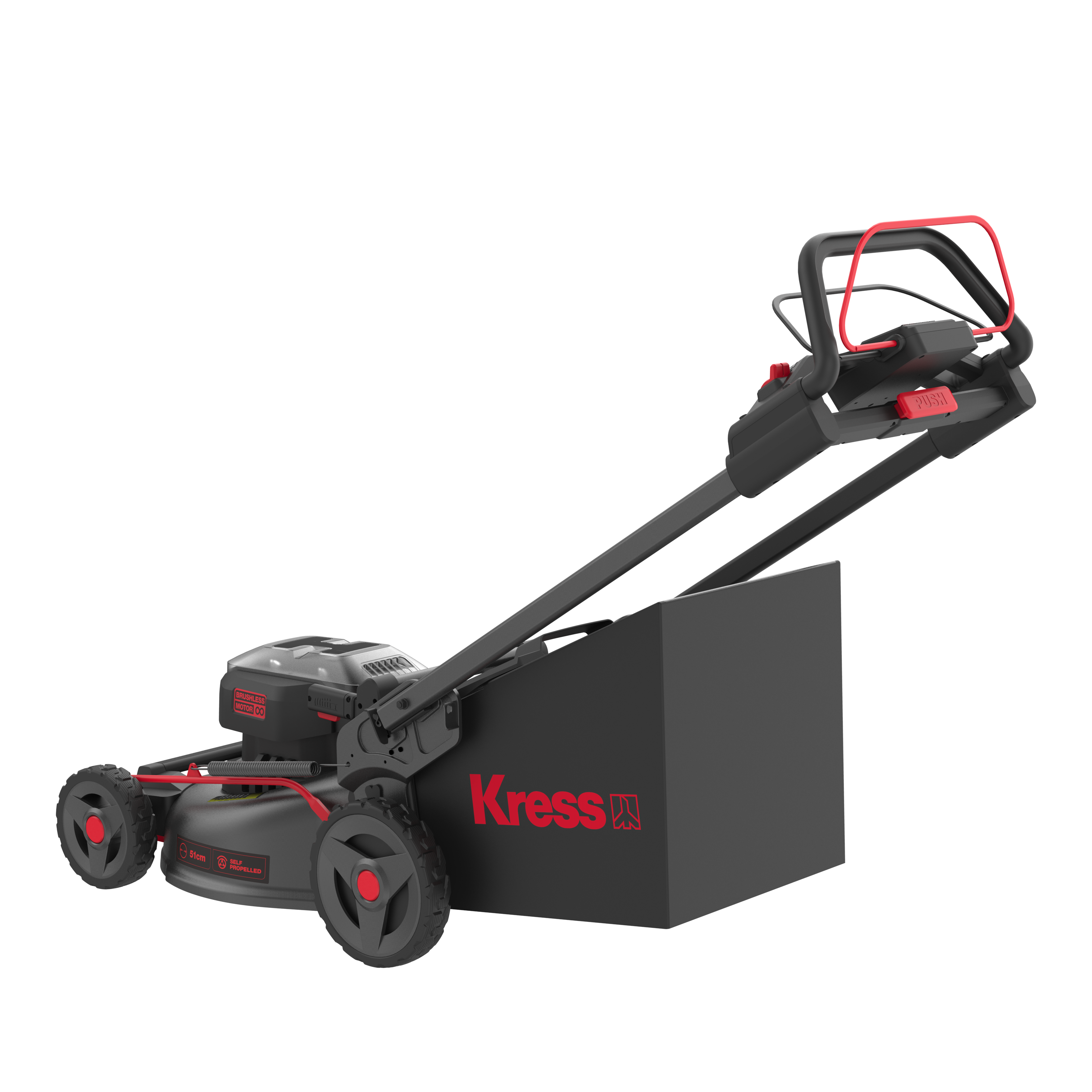 Kress Akku Rasenmäher SET (inkl. 2x Akkus und Ladegerät) mit Antrieb 51 cm - KG760E.9