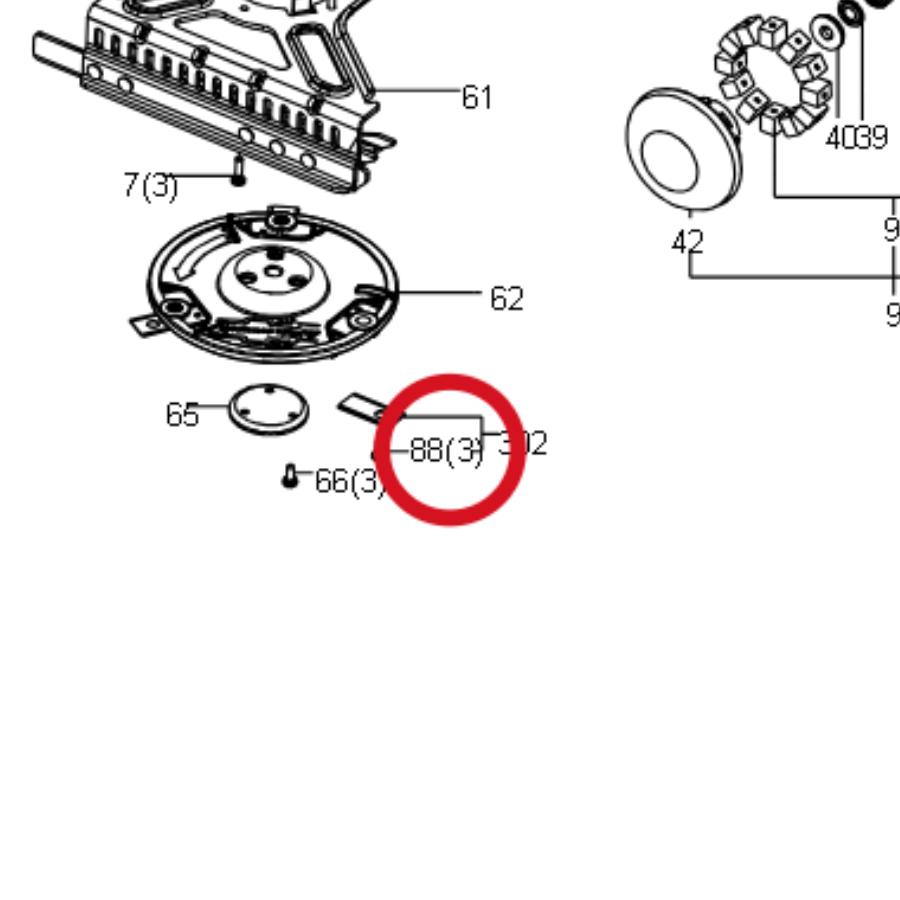 Kress Schraube M4*10 59000119 – Position in der Explosionszeichnung