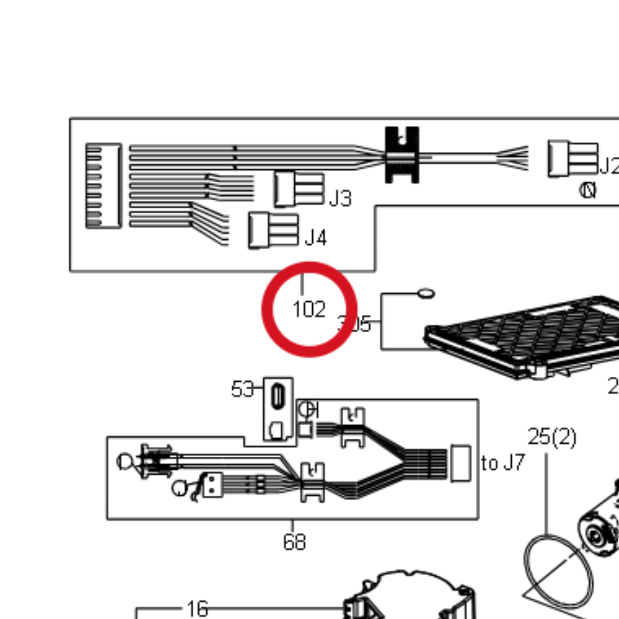 Kress Motor-Kabelbaum 59000134 – Position in der Explosionszeichnung
