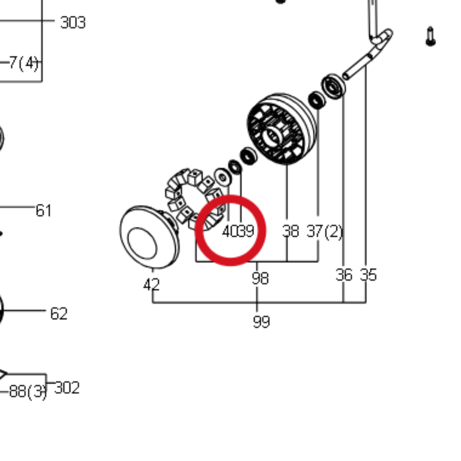 Kress Stoppblock 59000141 – Position in der Explosionszeichnung