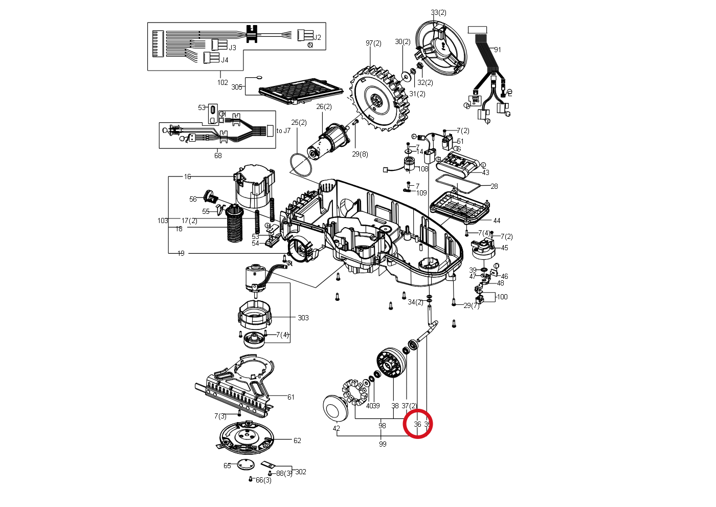 Kress Rastenblock 59000145 – Position in der Explosionszeichnung