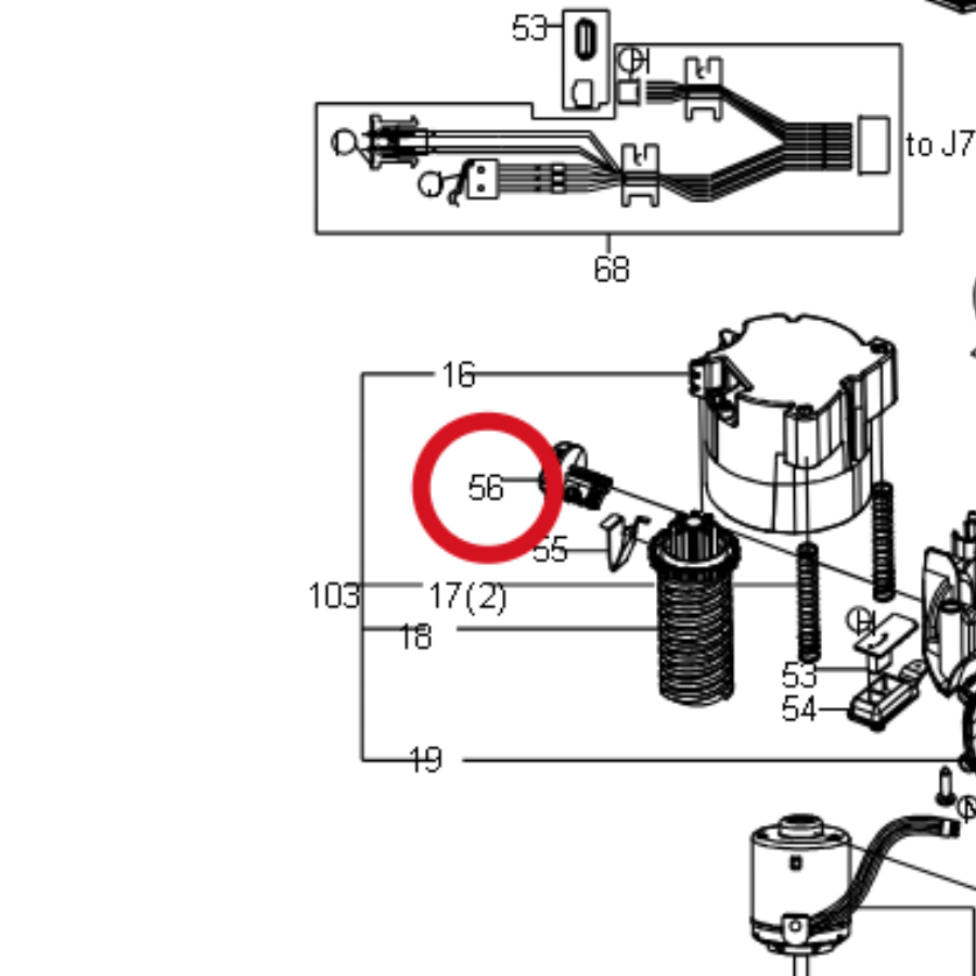 Kress Knopfsatz 59000157 – Position in der Explosionszeichnung