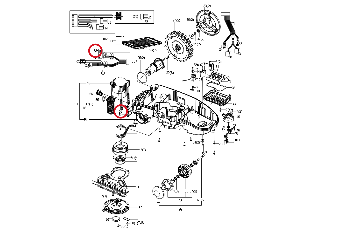 Kress Platine 59000184 – Position in der Explosionszeichnung