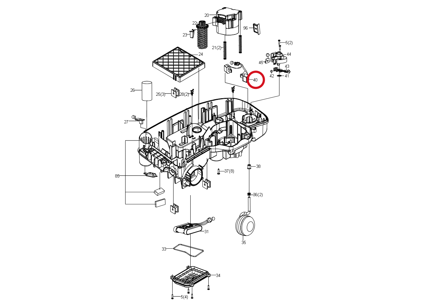 Kress Schleifensensor 59000198 – Position in der Explosionszeichnung