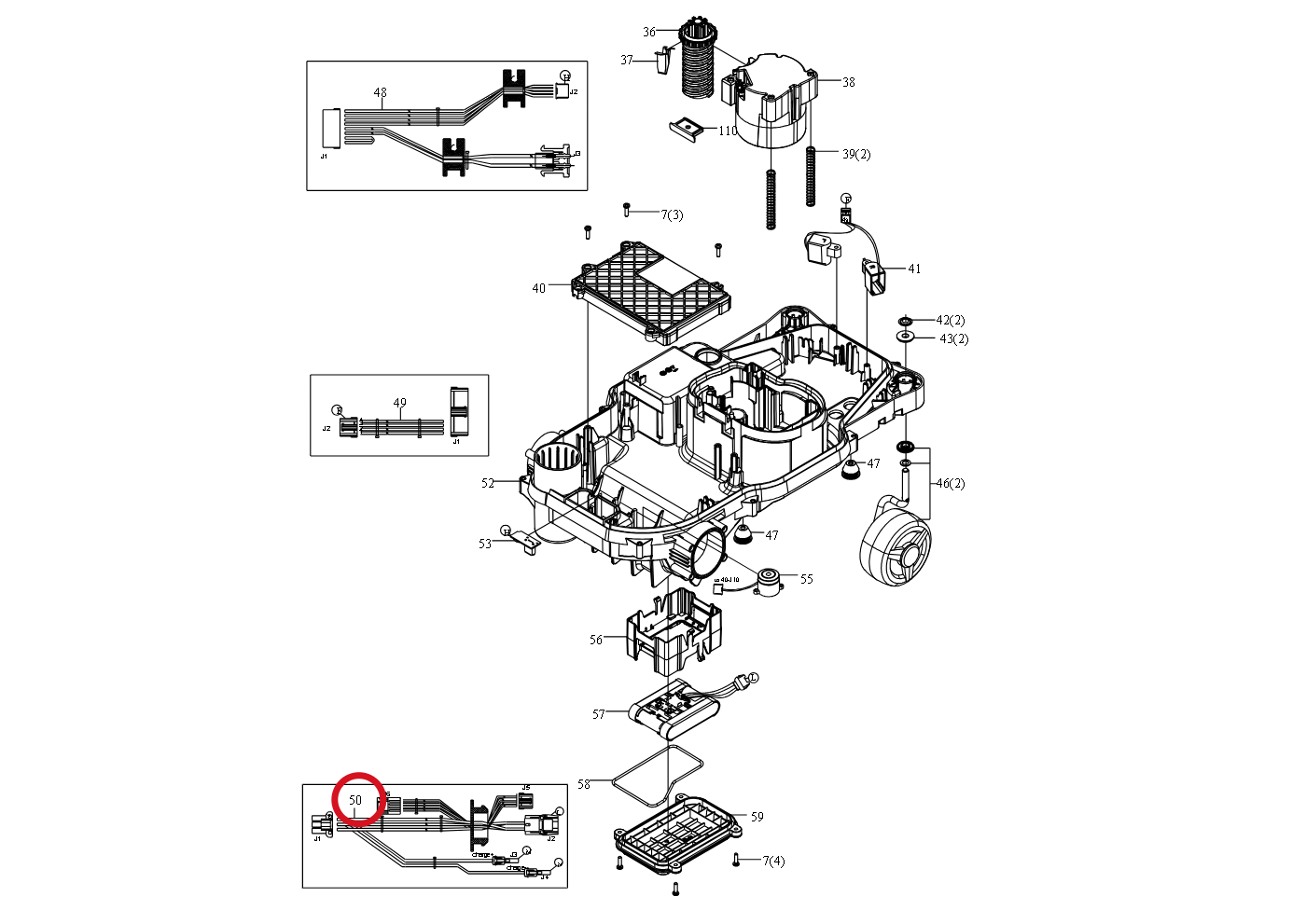 Kress Kabel 59000220 – Position in der Explosionszeichnung