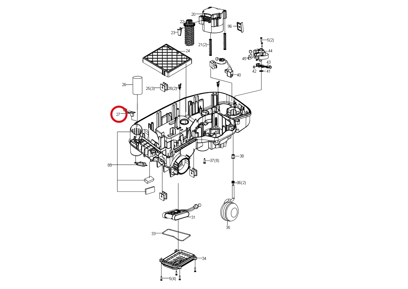 Kress Steuerplatine 59000235 – Position in der Explosionszeichnung