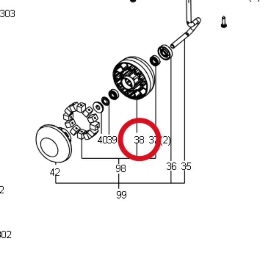 Kress Vorderrad 59000250 – Position in der Explosionszeichnung