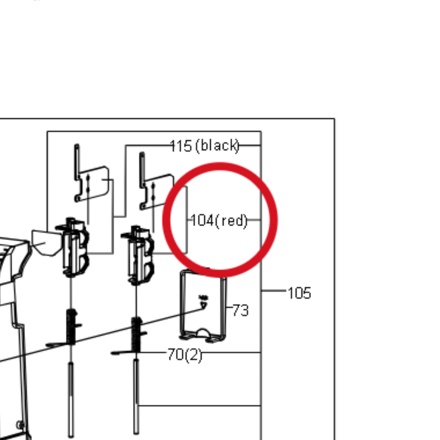 Kress Klemme mit rotem Kabel 59000255 – Position in der Explosionszeichnung