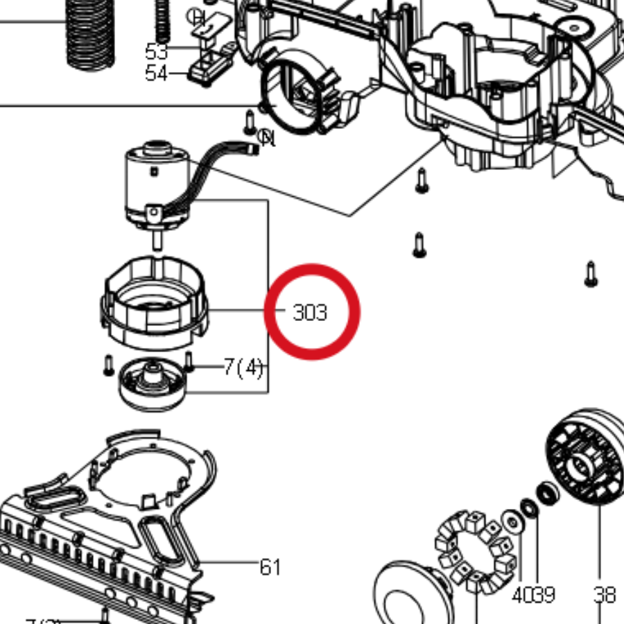 Kress Motor-Satz 59000256 – Position in der Explosionszeichnung