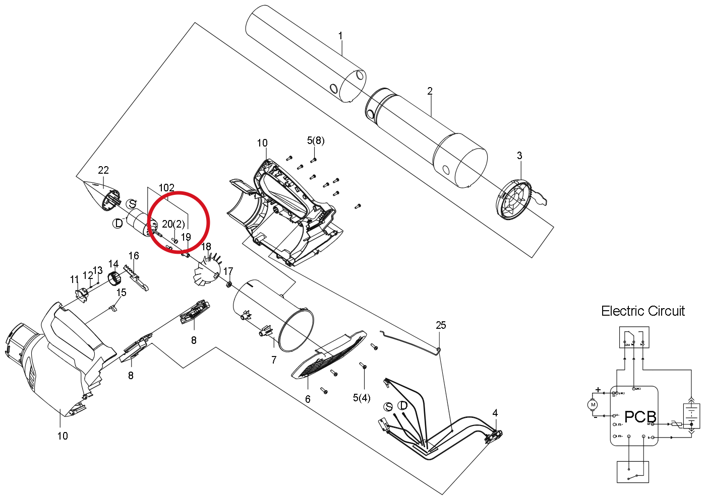 Kress Schraubensatz M4*14 59001235 – Position in der Explosionszeichnung