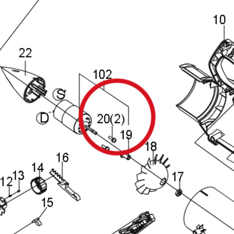 Kress Schraubensatz M4*14 59001235 – Position in der Explosionszeichnung