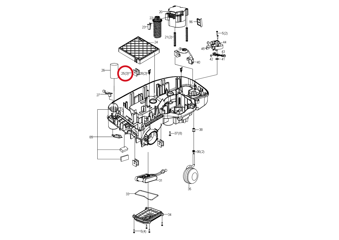 Kress Kabelstecker 59001426 – Position in der Explosionszeichnung