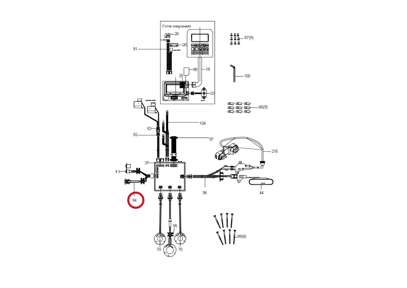 Kress Kabel 59001752 – Position in der Explosionszeichnung