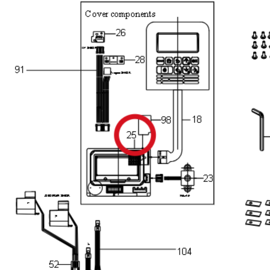 Kress Anzeigeplatine 59001756 – Position in der Explosionszeichnung