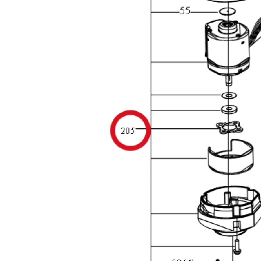 Kress Montageset Schneidemotor 59001768 – Position in der Explosionszeichnung