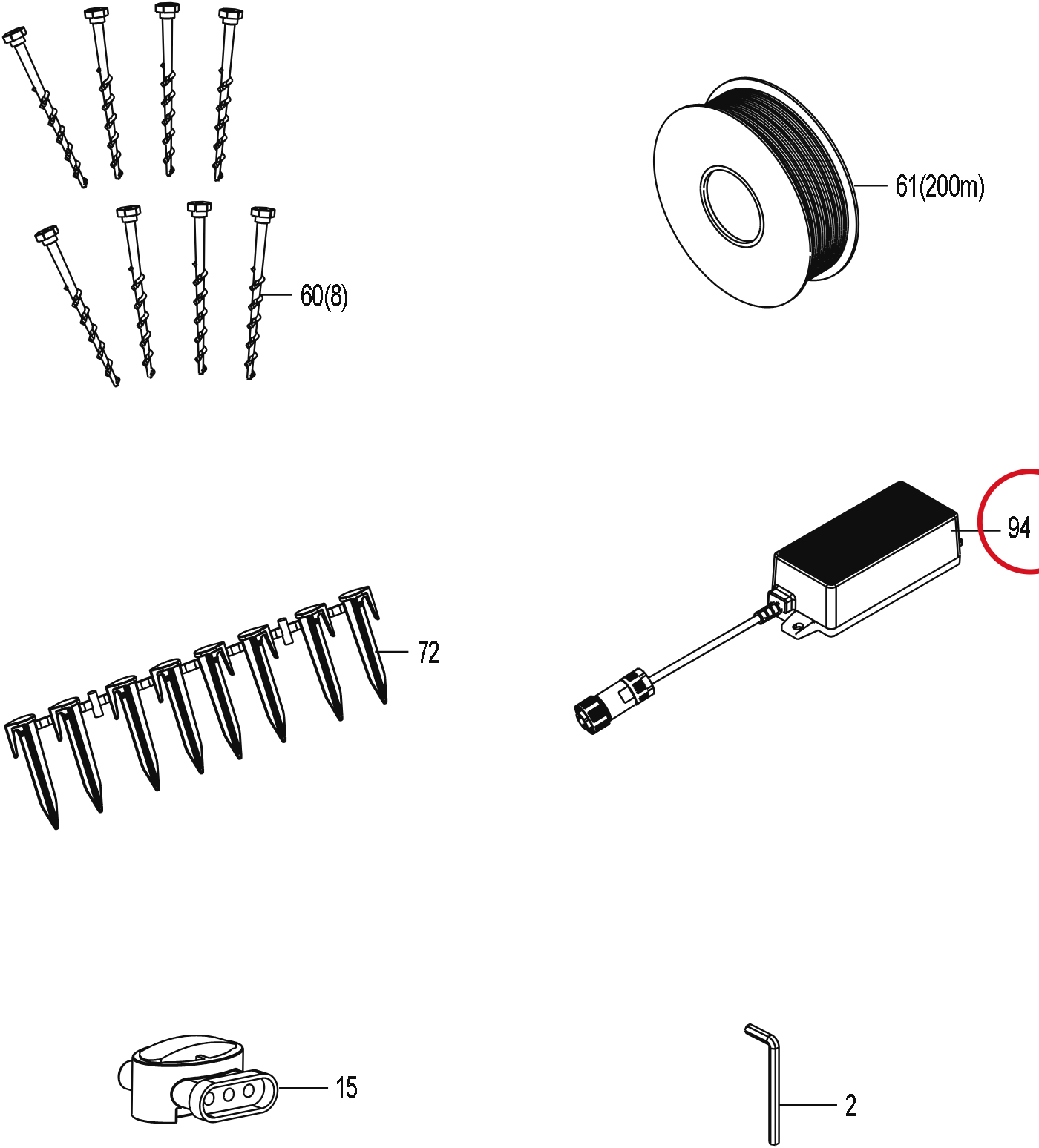 Kress Ladegerät (100–240 V, 20 V, 90 W) KA3710 59001868 – Position in der Explosionszeichnung