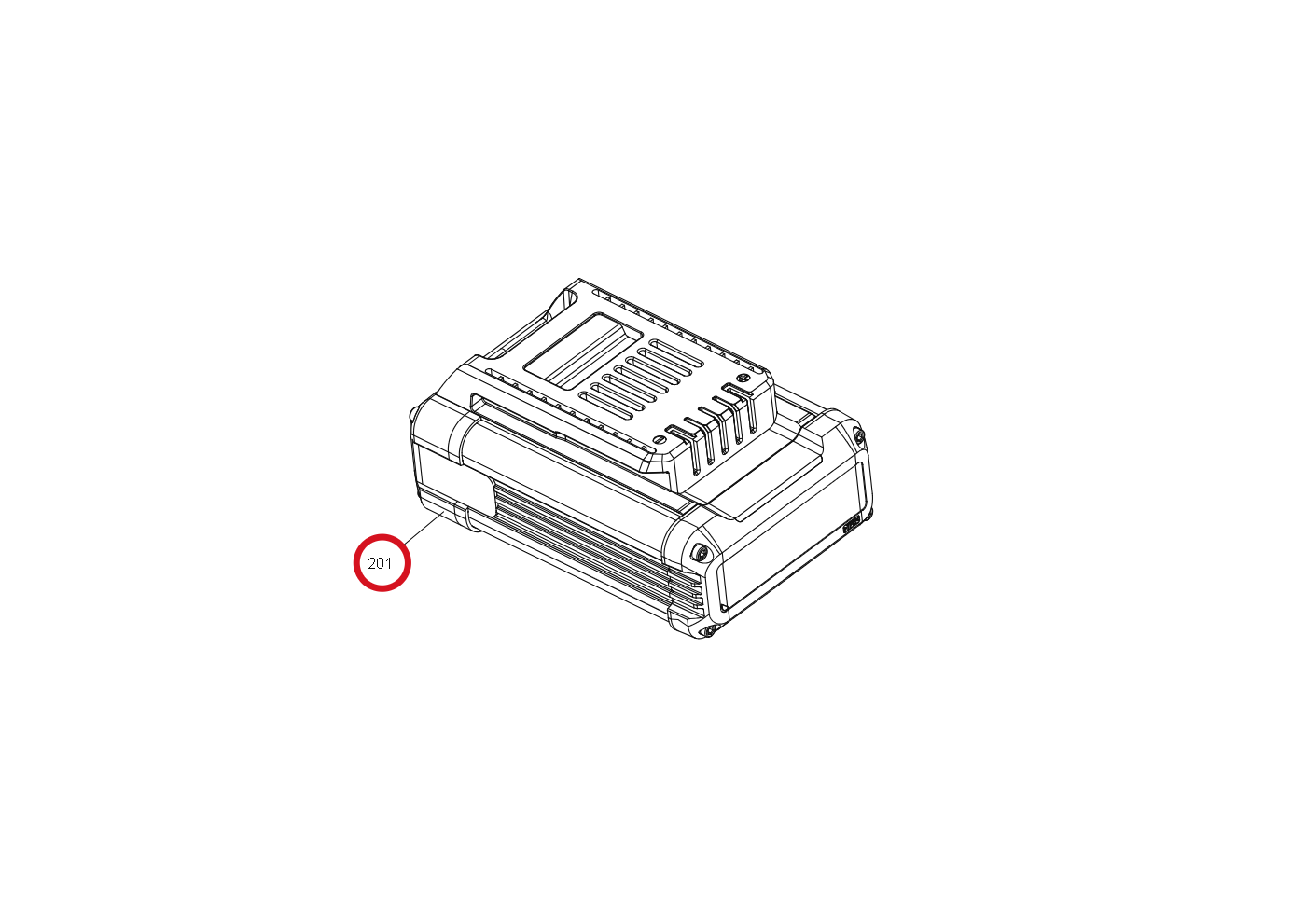Kress Akku-Pack (Li-ion,2.0Ah,60V) KA3000 59002078 – Position in der Explosionszeichnung