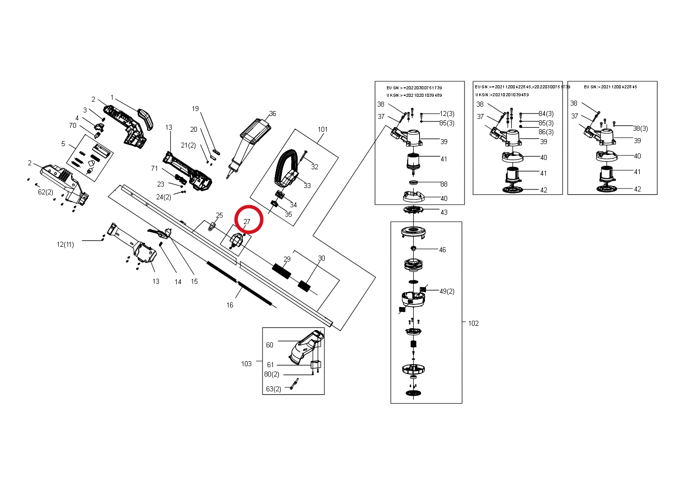 Kress Haken 59002094 – Position in der Explosionszeichnung