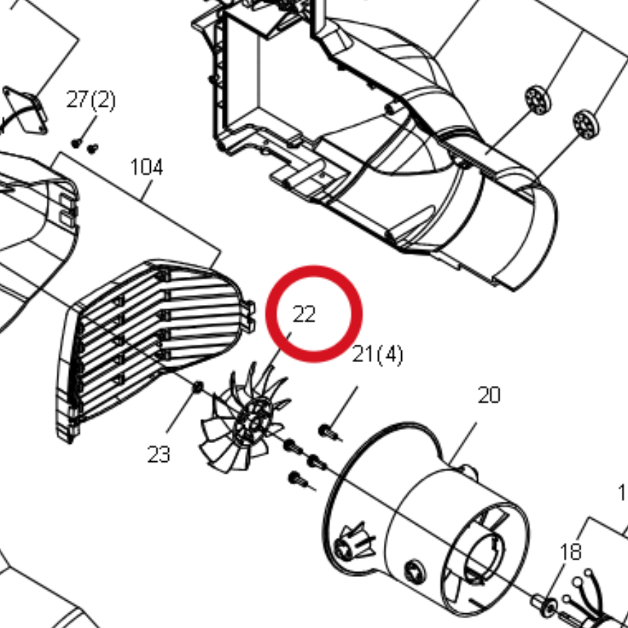 Kress Fan 59002142 – Position in der Explosionszeichnung