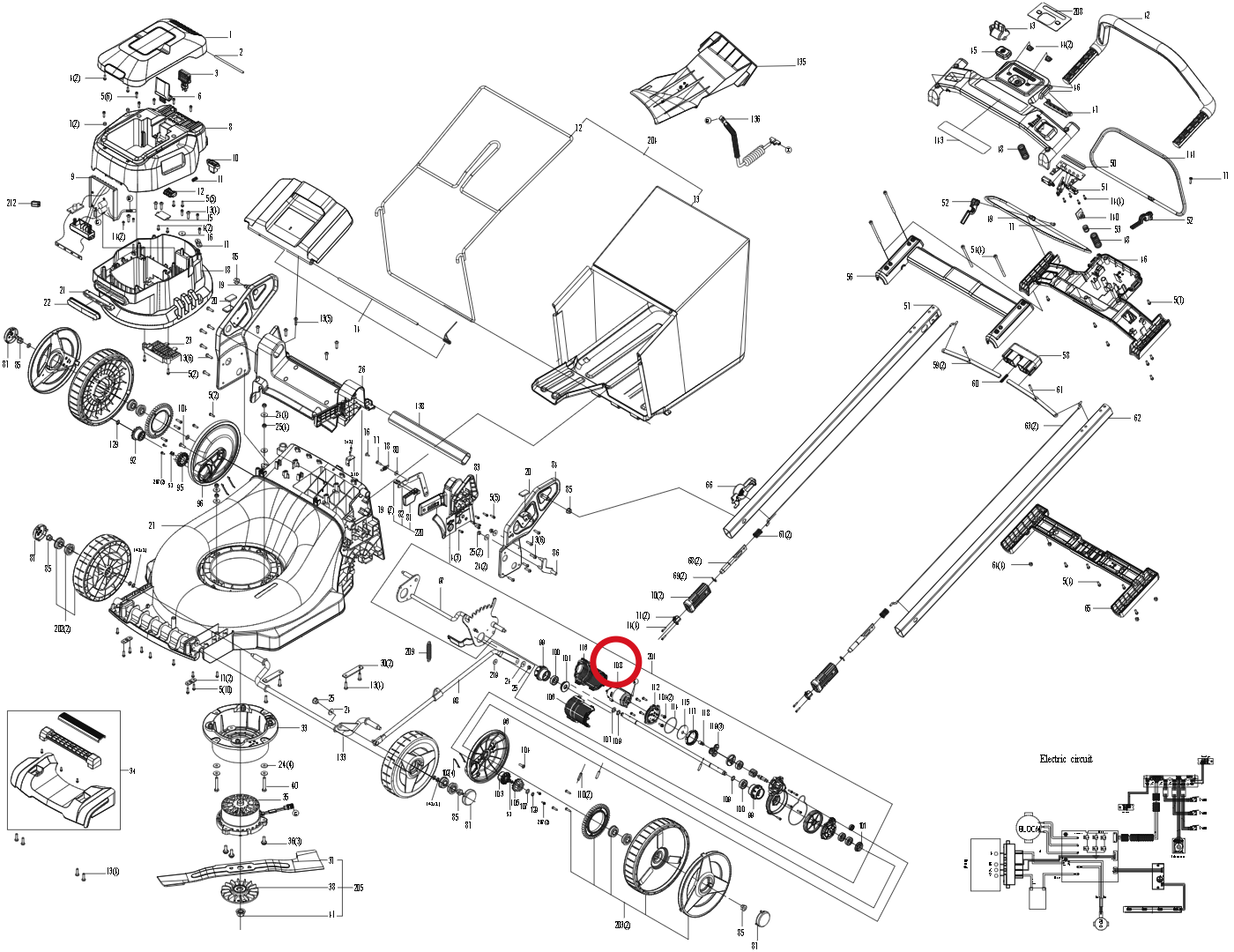 Kress Antriebsmotor 59002230 – Position in der Explosionszeichnung