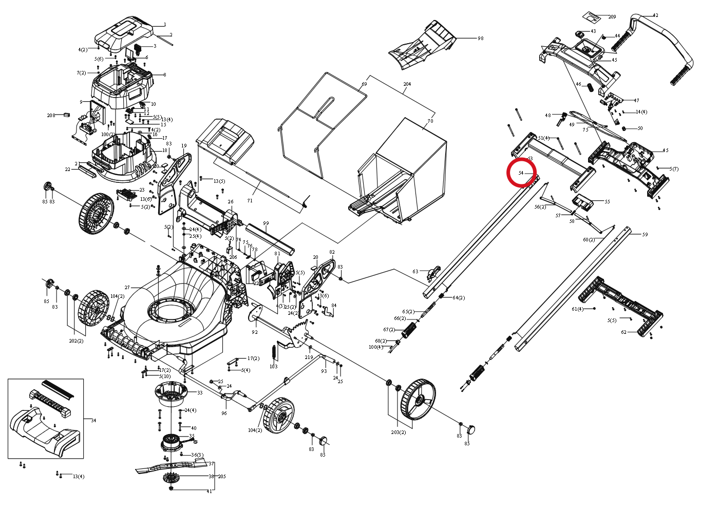 Kress Aluminiumrohr II 59002324 – Position in der Explosionszeichnung