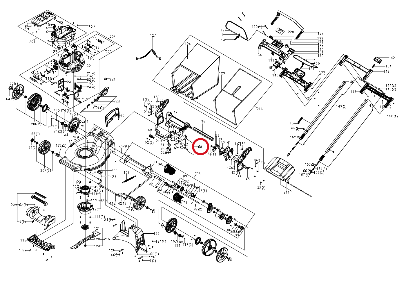 Kress Mulchplatte 59002336 – Position in der Explosionszeichnung