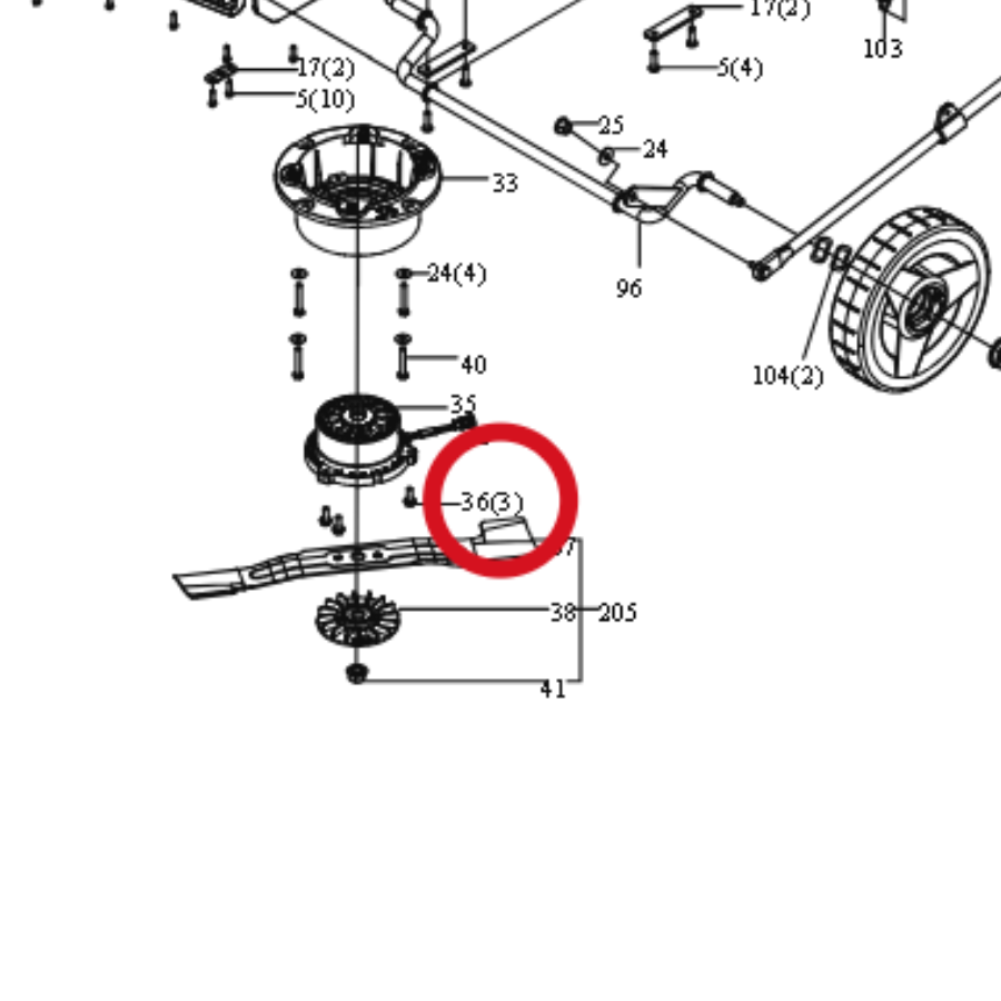 Kress Schraube 6x18 59002349 – Position in der Explosionszeichnung
