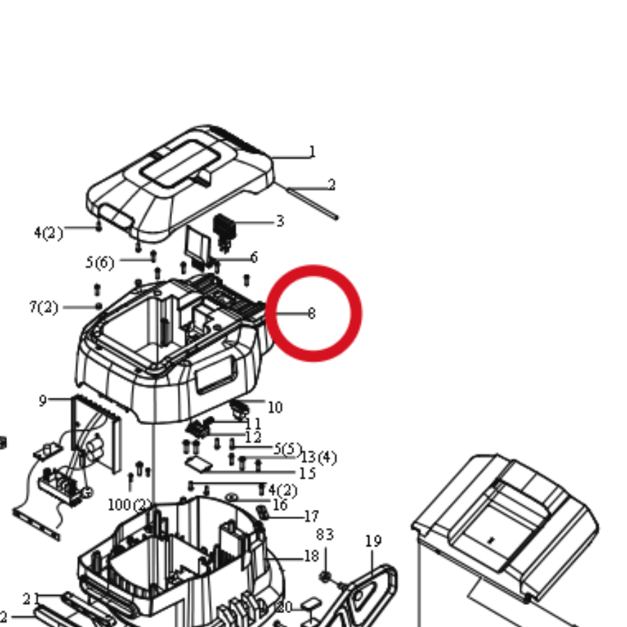 Kress Cover-Center 59002365 – Position in der Explosionszeichnung