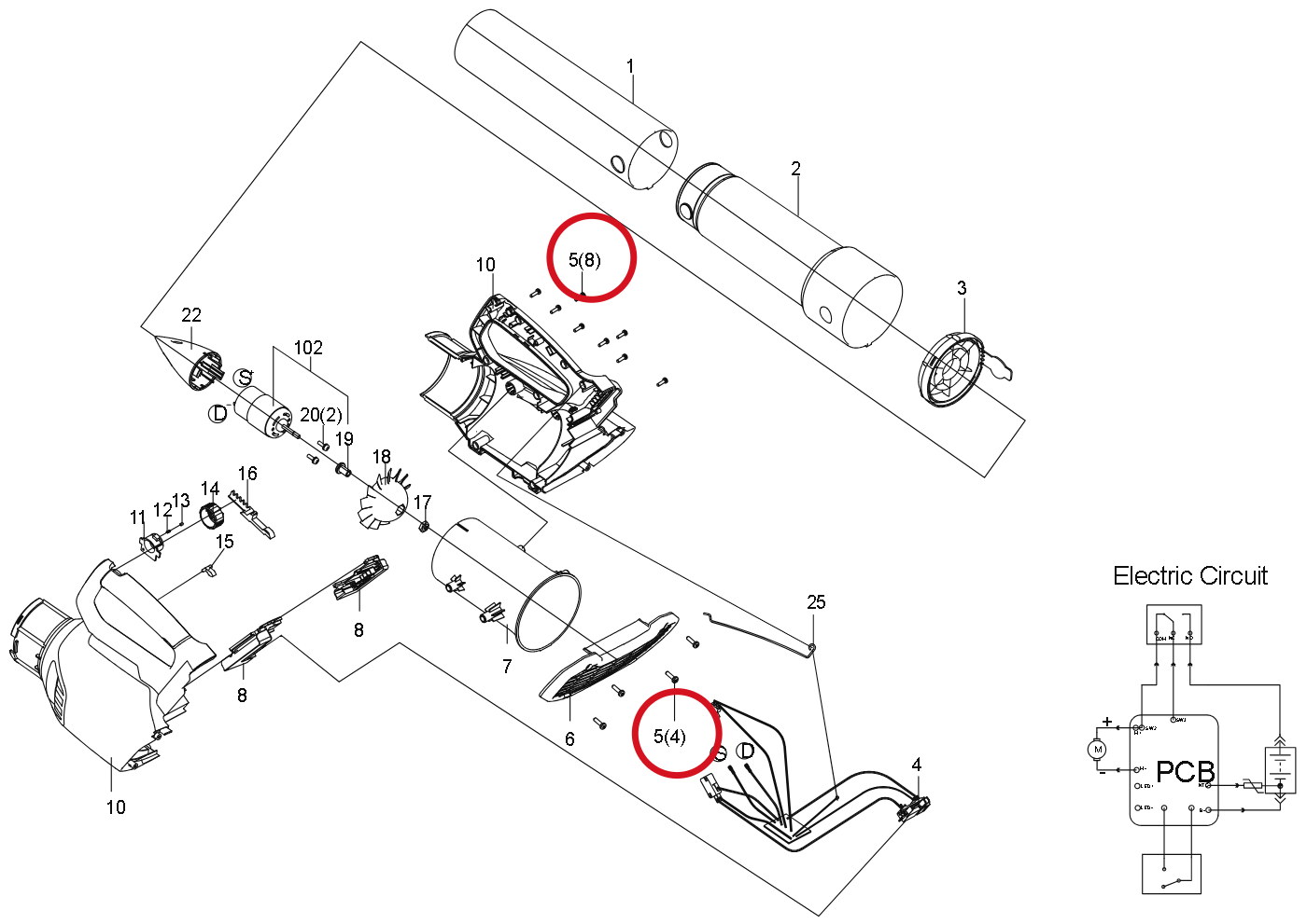 Kress Selbstschneidende Schraube ST3.9-2x16 59002381 – Position in der Explosionszeichnung