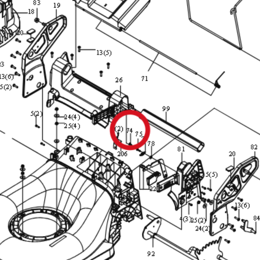Kress Selbstschneidende SchraubeST3x10 59002396 – Position in der Explosionszeichnung