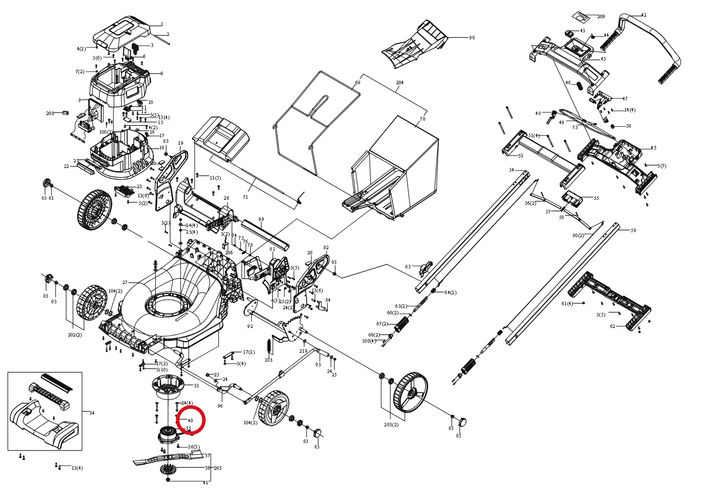 Kress Schraube M6x40 59002412 – Position in der Explosionszeichnung