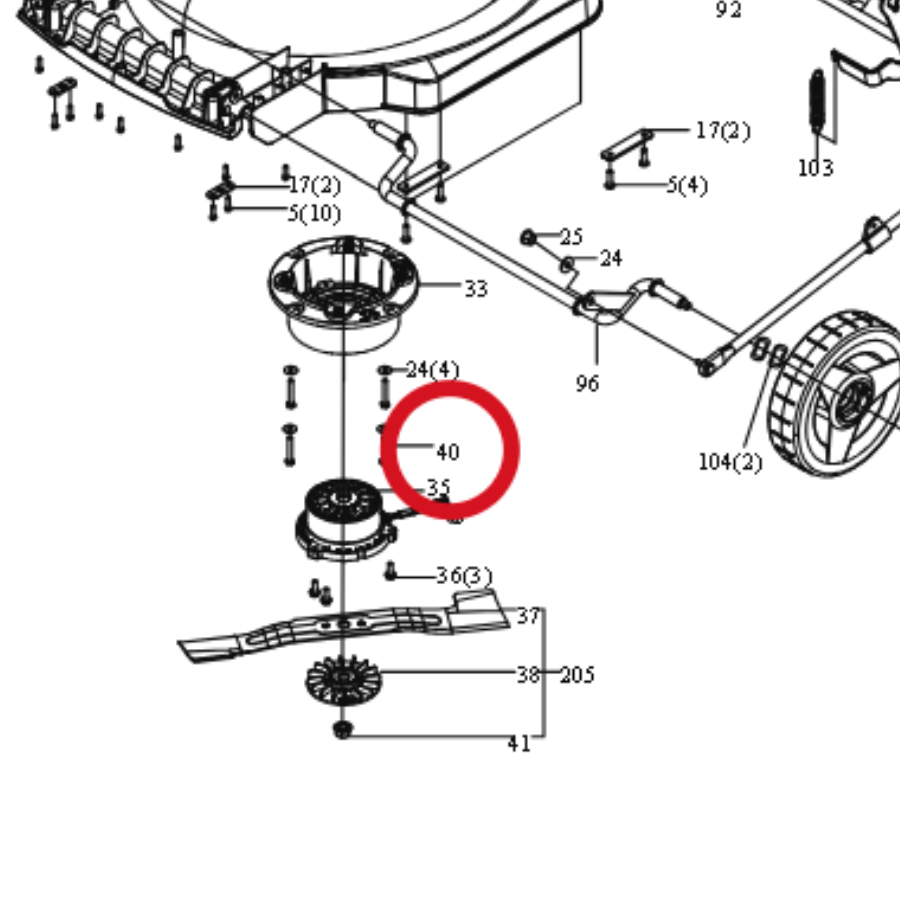 Kress Schraube M6x40 59002412 – Position in der Explosionszeichnung