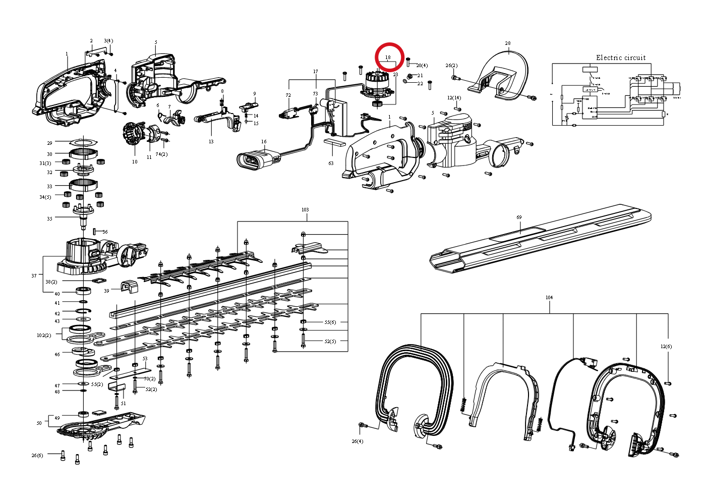 Kress Gleichstrommotor 59002428 – Position in der Explosionszeichnung