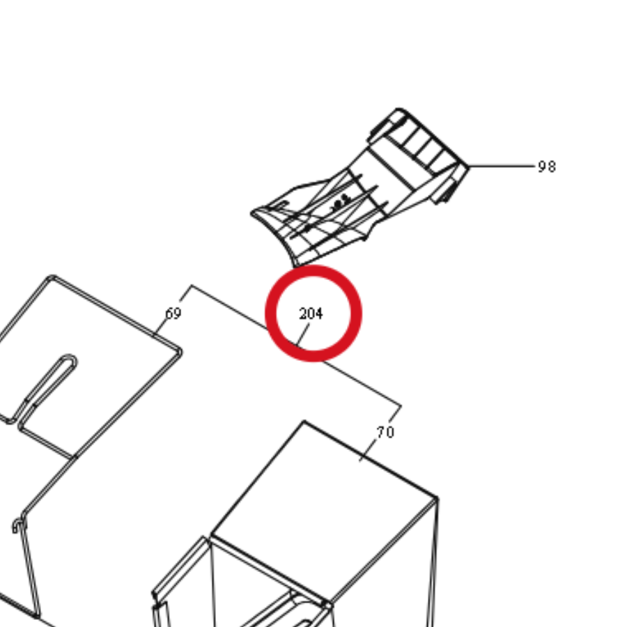Kress Zusammenbau des Grasfangkorbs 59002435 – Position in der Explosionszeichnung