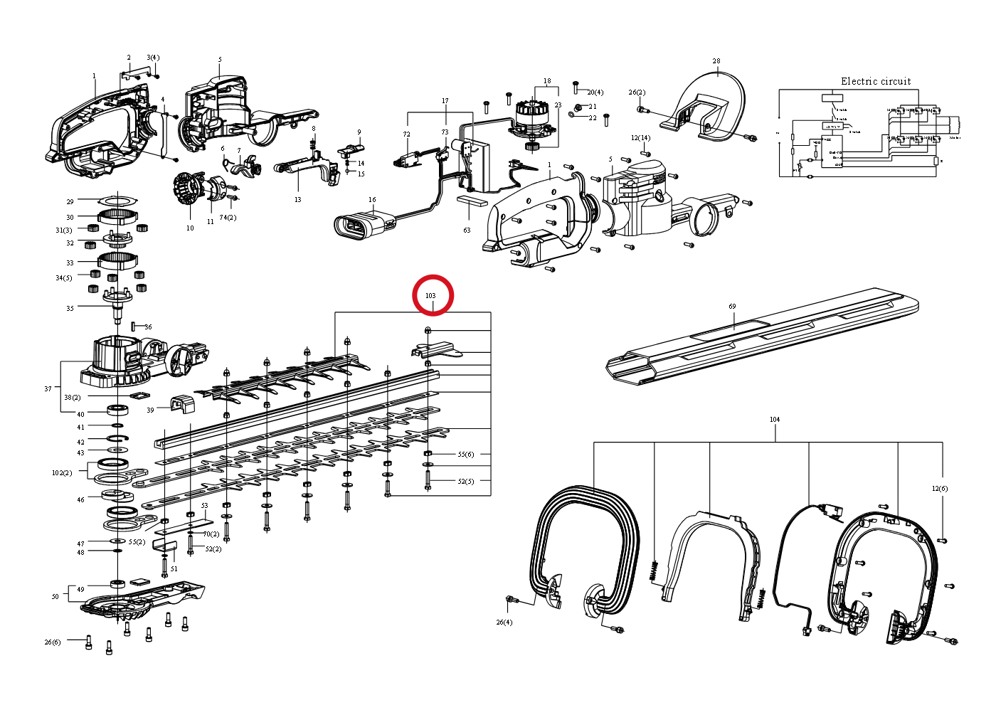 Kress Klingen-Set 59002457 – Position in der Explosionszeichnung