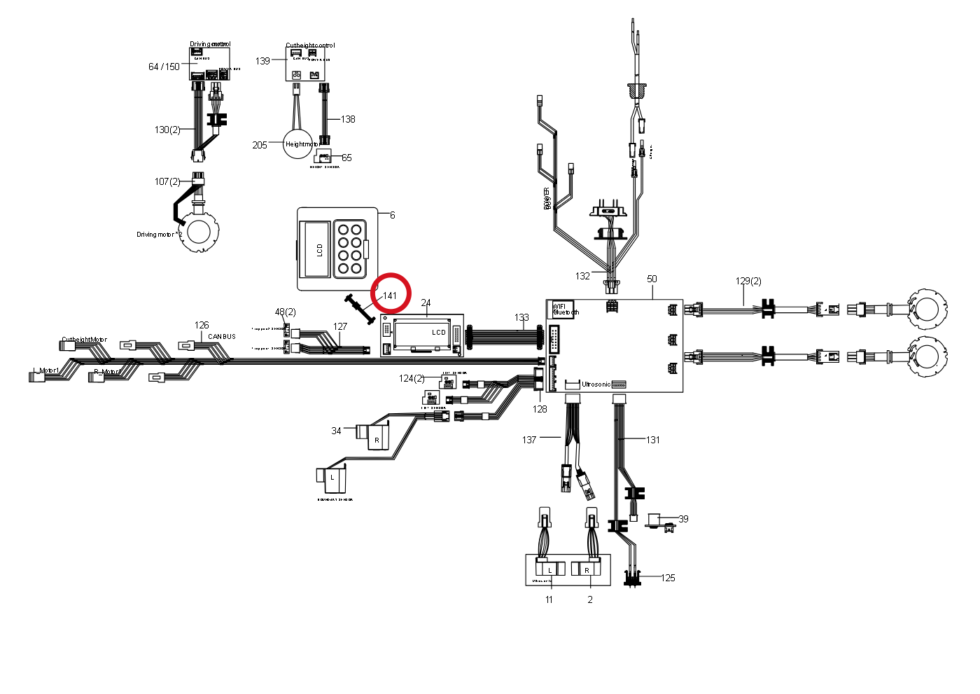 Kress Touch-Button-Kabel 59002460 – Position in der Explosionszeichnung